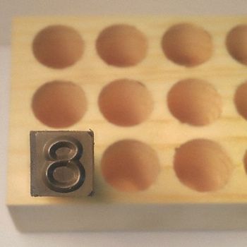 YOUNG BROS. STAMP WORKS Hand Stamp 2-5/8 Shank L Steel, 49VY16