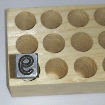 YOUNG BROS. STAMP WORKS Hand Stamp 2-3/8 Shank L Steel, 49VX80