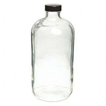 WHEATON Safety Coated Bottle 16 oz 170mm H PK24, 49WD64