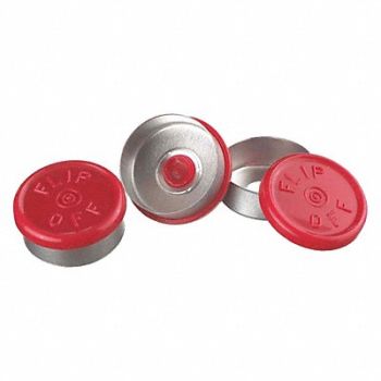 WHEATON Flip Cap Flip Cap Red PK1000, 49WD70