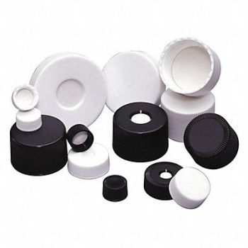 WHEATON Cap 38-430mm PP White Clear PK24, 49WF72