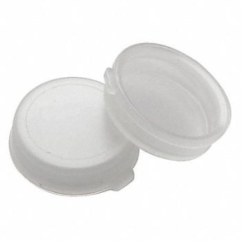 WHEATON Snap Cap Polyethylene White Clear PK200, 49WE87