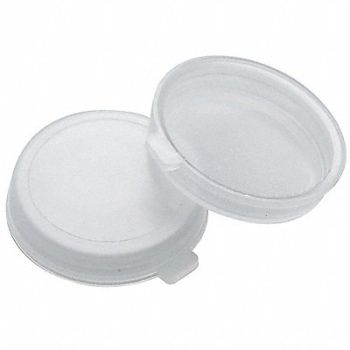 WHEATON Snap Cap Polyethylene White Clear PK200, 49WE88