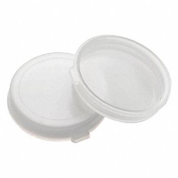 WHEATON Snap Cap Polyethylene White Clear PK200, 49WE89