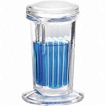 WHEATON Coplin Jar with Cover Cap. 10 Slides PK6, 49WF39
