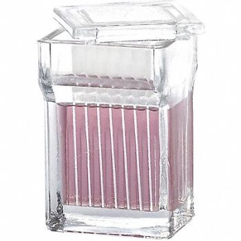WHEATON Staining Jar w/Cover Cap. 16 Slides PK6, 49WF42