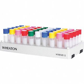WHEATON Cryogenic Vial Rack Polypropylene PK5, 49WH18