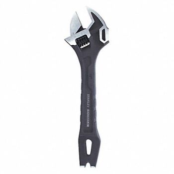STANLEY Adj. Wrench Steel Black Oxide 10, 49XF35