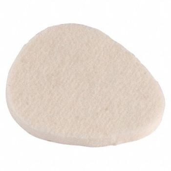 STEIN S Adhesive Felt Pad Whte 10-13/64 W PK100, 49XG88