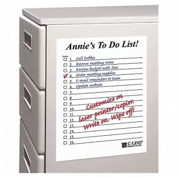 C-LINE Dry Erase Sheet 11 H x 8-1/2 PK25, 49XM13