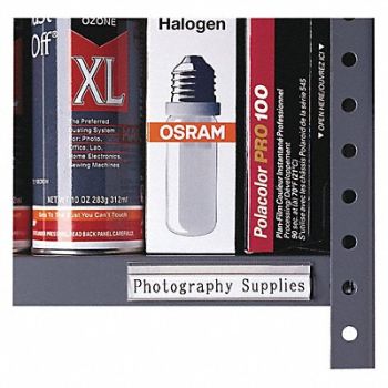 C-LINE Shelf Label Clear Glossy Slide-In PK10, 49XM17