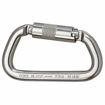 HONEYWELL MILLER Carabiner Offset-D Silver, 49XM51