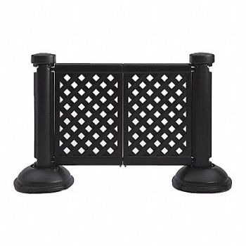 GROSFILLEX Fence Post and Base Black 3 ft H, 49XM84