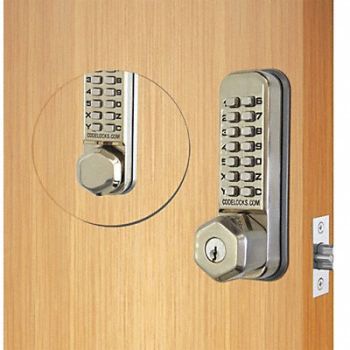 CODELOCKS Mechanical Lockset Stainless Steel Knob, 49XN55