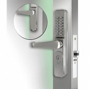 CODELOCKS Mechanical Lockset Stainless Steel Lever, 49XN84