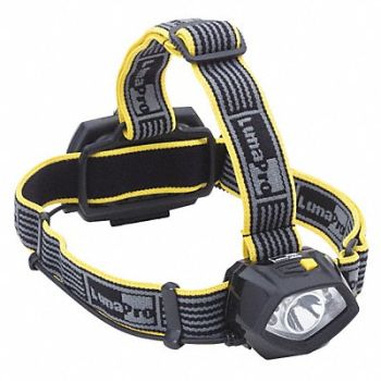 LUMAPRO Headlamp Plastic Black Yellow 343lm, 49XX90