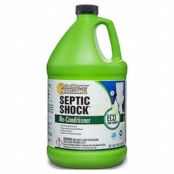 INSTANT POWER PROFESSIONAL Septic Shock Reconditioner Jug 1 gal Liq, 49XY19