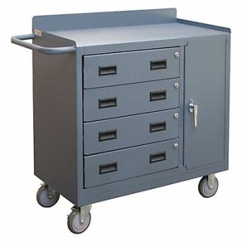 DURHAM MFG Mobile Cabinet Bench Steel 36 W 18 D, 49Y081