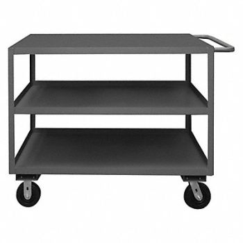 GRAINGER APPROVED Utility Cart 3 000 lb Steel, 4DKT3