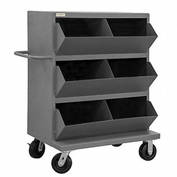 GRAINGER APPROVED Mobile Storage Bin 2400 lb Steel 36 in., 49Y221
