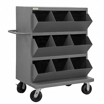GRAINGER APPROVED Mobile Storage Bin 2400 lb Steel 36 in., 49Y222