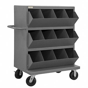 GRAINGER APPROVED Mobile Storage Bin 2400 lb Steel 36 in., 49Y223