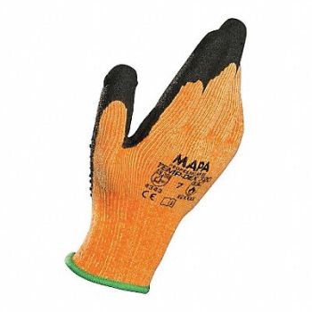 TEMP-DEX Heat Resistant Gloves Nitrile Orng 9 PR, 49Y257
