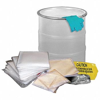 SPILFYTER Spill Kit Chem/Hazmat White, 49Y407