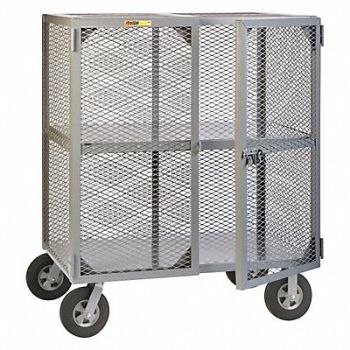 LITTLE GIANT Security Cart 33 Wx48 Dx60 H Gray, 49Y676