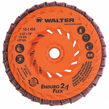 WALTER SURFACE TECHNOLOGIES Flap Disc 4 1/2 in Dia 5/8 in Arbor, 49YK07