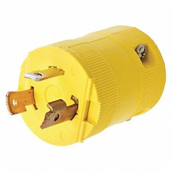 HUBBELL Locking Plug Yellow 2.0 HP 2 Poles, 49YK32