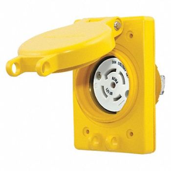 HUBBELL Watertight Locking Receptacle 120/208VAC, 49YK35