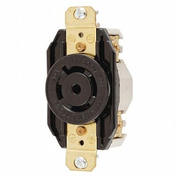 HUBBELL Locking Receptacle Black 347/600VAC 20A, 49YK41