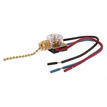 HUBBELL WIRING DEVICE-KELLEMS Pull Chain Switch Off/1On/2On/1 2On, 49YK46