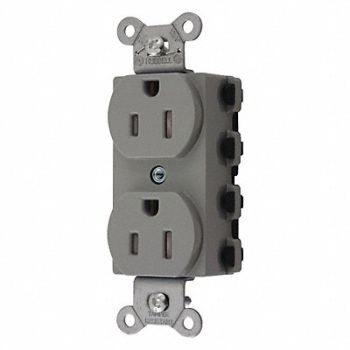 HUBBELL Receptacle Gray 0.5 HP Flush Mounting, 49YK93