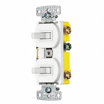 GRAINGER APPROVED Combination Device Duplex Switch Wiring, 49YL68