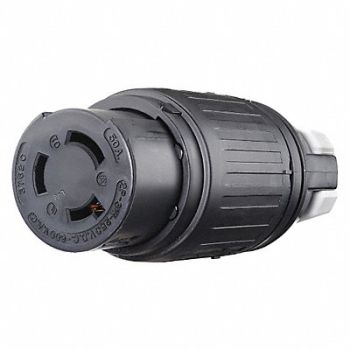 GRAINGER APPROVED Locking Connector Black Nylon 2 Poles, 49YW87