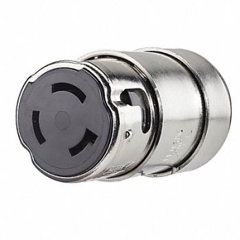 GRAINGER APPROVED Locking Connector Silver Brass 125VAC, 49YW91