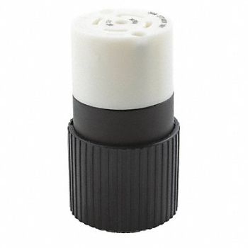 GRAINGER APPROVED Locking Connector Black/White 347/600VAC, 49YX10