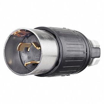 GRAINGER APPROVED Locking Plug Black/Wht 250VDC/600VAC 50A, 49YX17