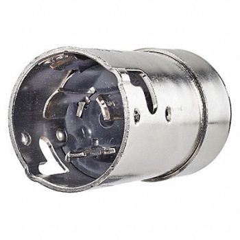 GRAINGER APPROVED Locking Plug Silver 125VAC 50A, 49YX20
