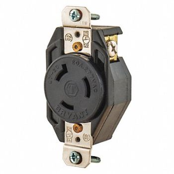 GRAINGER APPROVED Locking Receptacle Black 277VAC 2 HP 20A, 49YX56