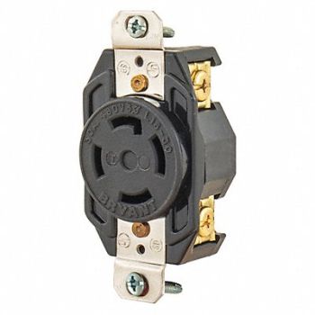 GRAINGER APPROVED Locking Receptacle Blk 480VAC 10 HP 30A, 49YX63