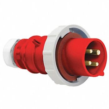 GRAINGER APPROVED Pin and Sleeve Plug Red 480VAC, 49YX93