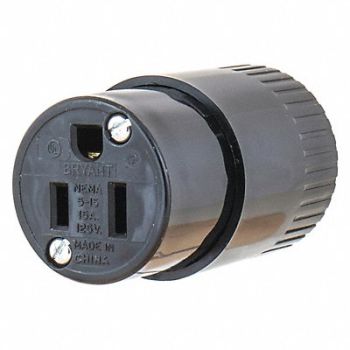 GRAINGER APPROVED Blade Connector Black 15A Industrial, 49YY19