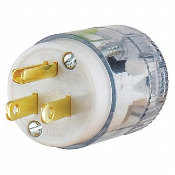 GRAINGER APPROVED Straight Blade Plug Transparent 0.5 HP, 49YY33