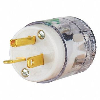 GRAINGER APPROVED Straight Blade Plug Transparent 1.0 HP, 49YY36