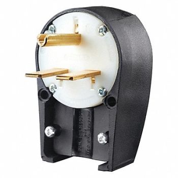 GRAINGER APPROVED Angle Straight Blade Plug 2.0 HP 250VAC, 49YY46