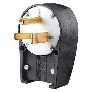 GRAINGER APPROVED Angle Straight Blade Plug 3.0 HP 250VAC, 49YY47