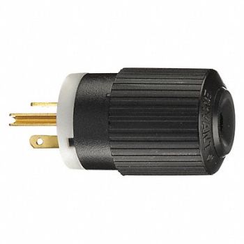 GRAINGER APPROVED Straight Blade Plug Black/White 1.0 HP, 49YY51